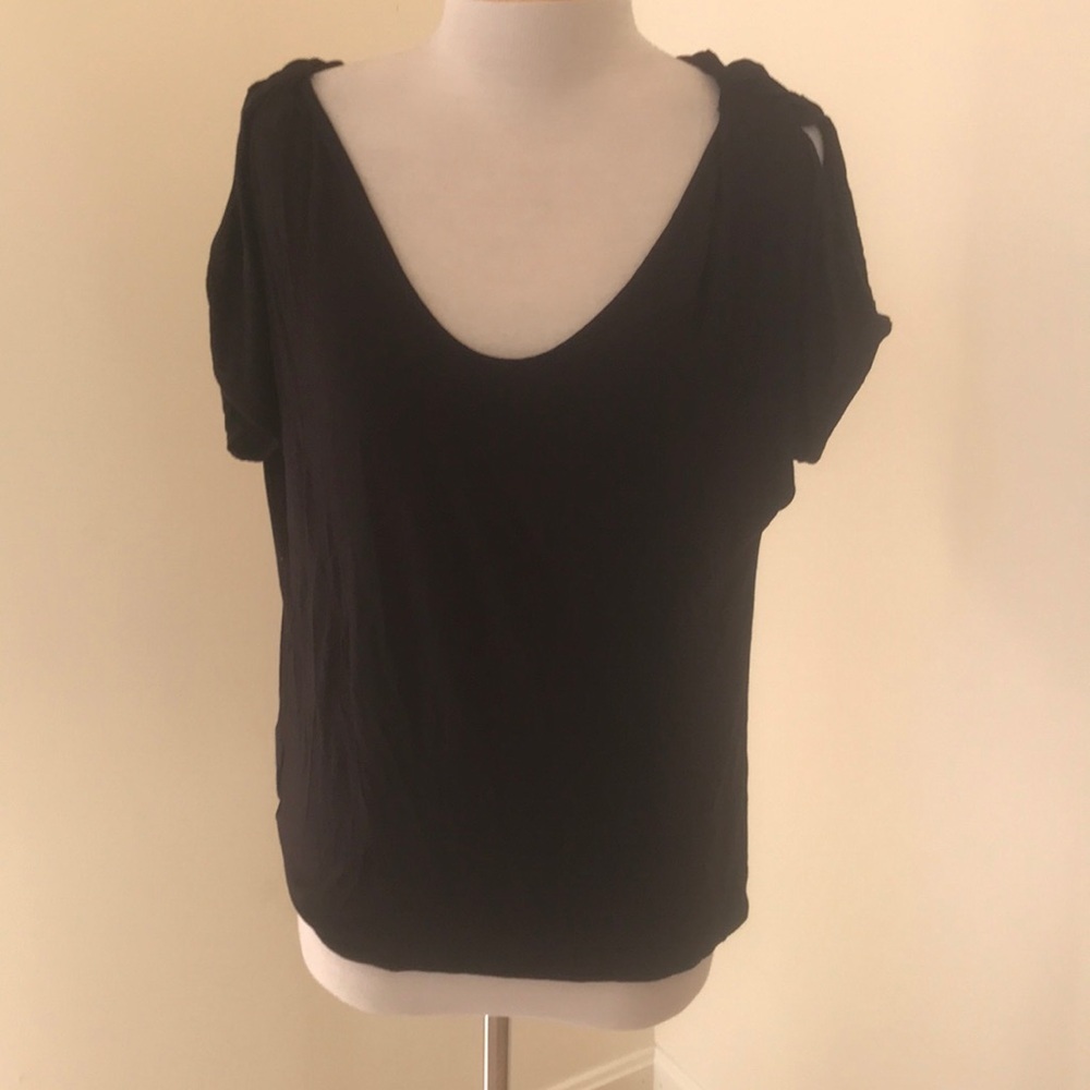 Bcbgeneration Small Black Split Sleeve Loose Fit … - image 1